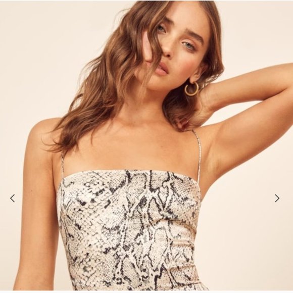 REFORMATION SNAKE SKIN JUMPSUIT - Picture 3 of 10